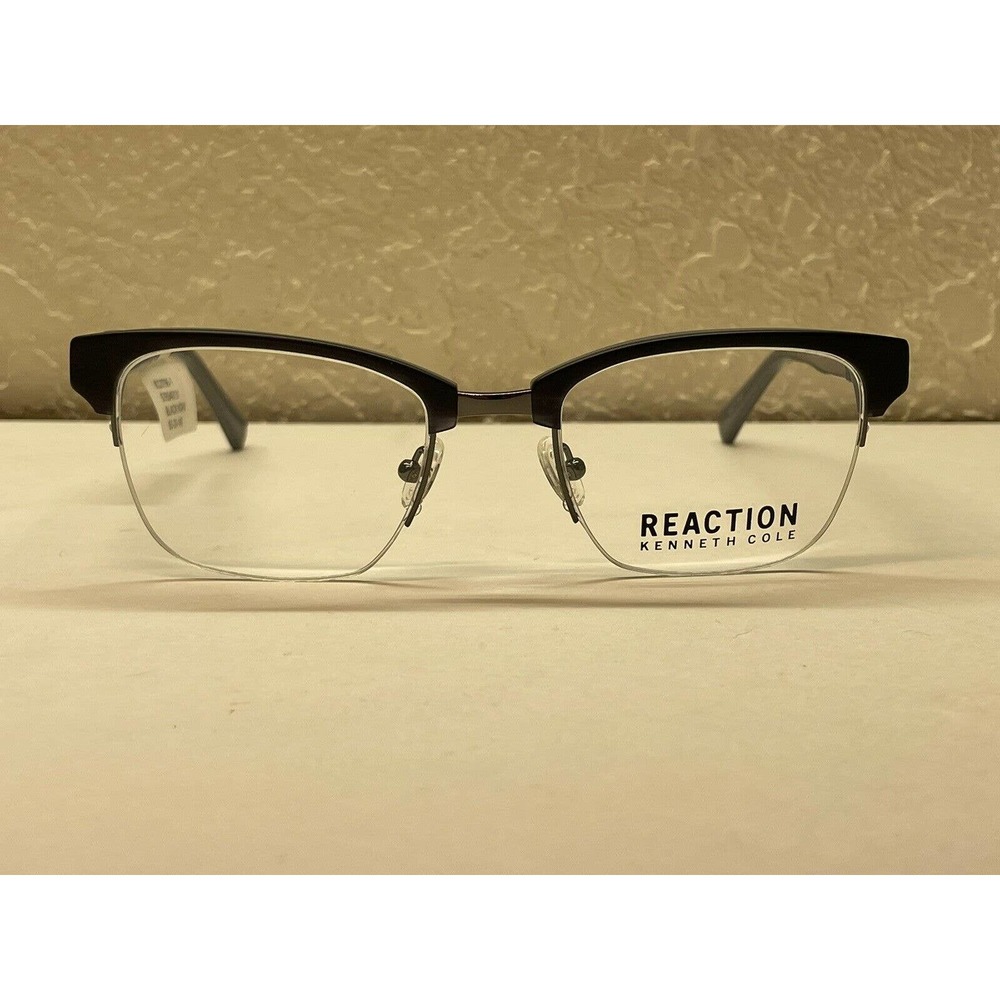 1 Unit New Kenneth Cole Reaction Black Horn Eyeglasses Frames 50-20-140 #420